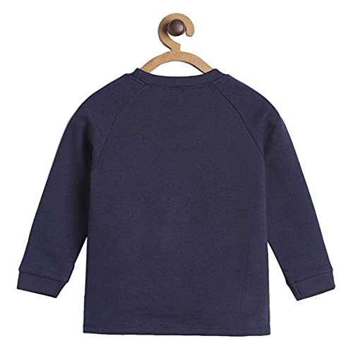 Image of miniklub Boys Navy Blue Printed Sweatshirt