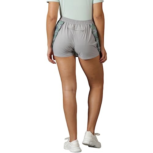Image of DOMIN8 Basic Shorts for Women | Gym Shorts | Best for Yoga, Training Short for Girls | Casual fit | Grey Camouflage - XS