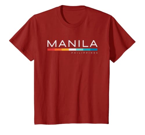 Manila Philippines T-Shirt, Youth, Cranberry Red, 3T