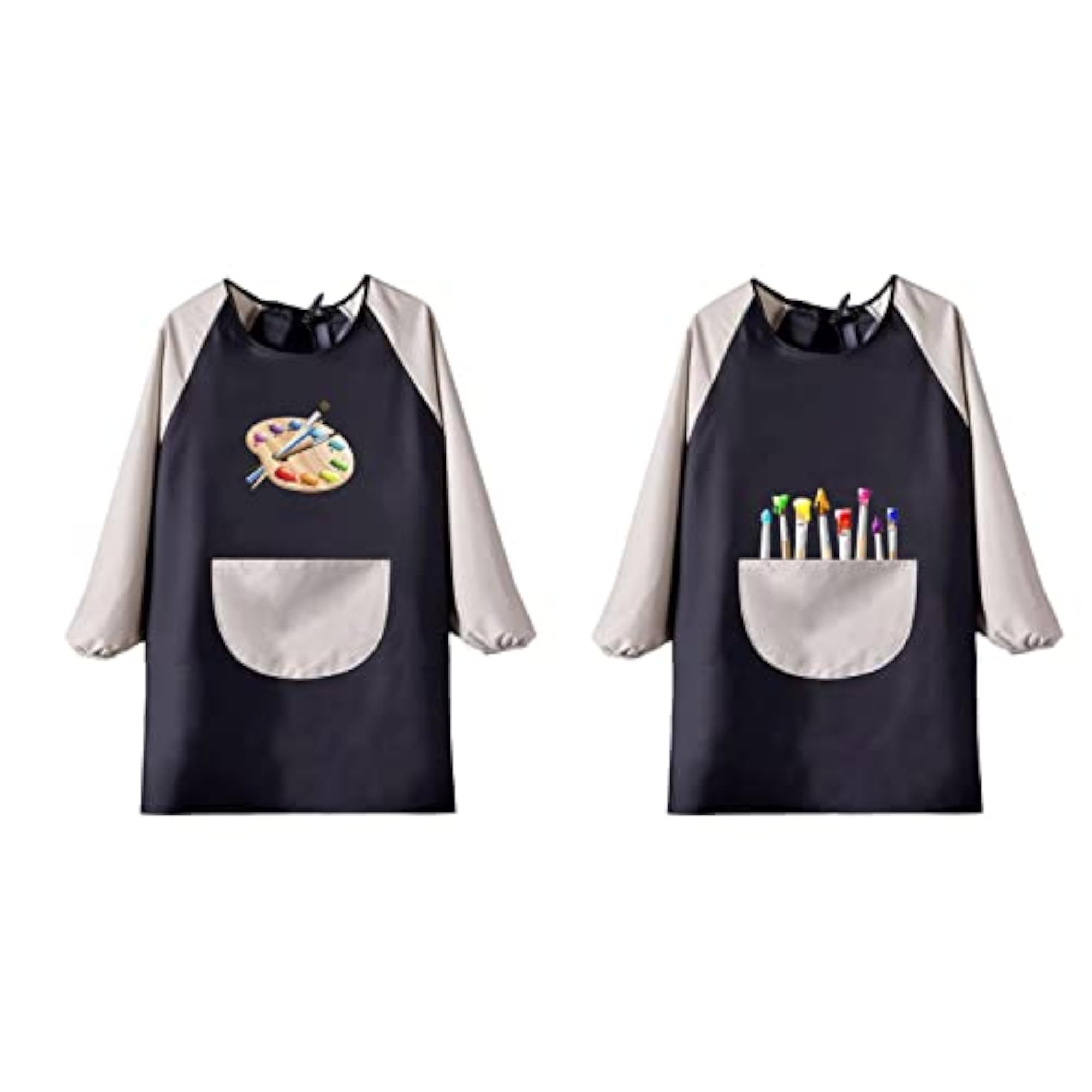 Cartoon Kids Painting Apron with Palettes Pattern