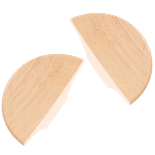 HOLIDYOYO Tiradores de Madera Nórdicos para Armarios y Diseño Exclusivo Tipo Plato Tesoro Elegantes y Resistentes para Cocina y Dormitorio