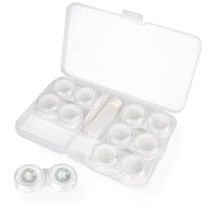 LCHENFA 6パック コンタクトレンズケース、コンタクトレンズ トラベル クリア バルク オーガナイザーケース スティックツールセット付き 丈夫なシンプル