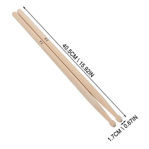 Baquetas de arce para batería, instrumento de percusión, mazo de madera para principiantes y práctica miniatura 7