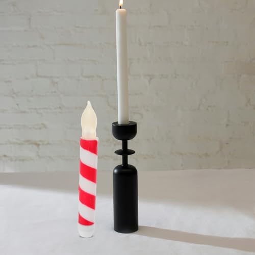 Velas cónicas sin llama LED para evitar manchas de cera e incendios luz cálida pack de 6 7