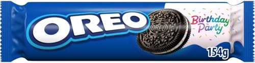 Oreo Birthday Party Sandwich Biscuits Filled with Caramel Flavoured Crème 154 g (Pack of 1)