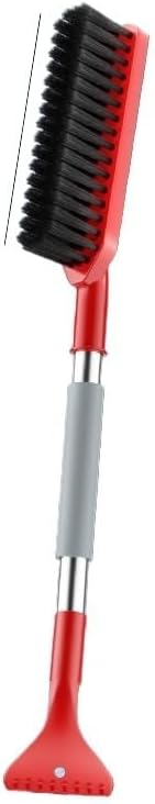 Car Multifunctional Snow Shovel, Vehicle-Mounted Two-in-One Brush, for Clearing in Winter, Ice Scraper(Red9895A)