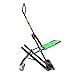 Portable Folding Lift Stair Chair, 350 lbs Capacity, Aluminum Alloy Manual Transport Chair with Adjustable Headrest & Safety Belts, 4 Wheels Evacuation Rescue Chair for Moving Elderly Patients(Green)
