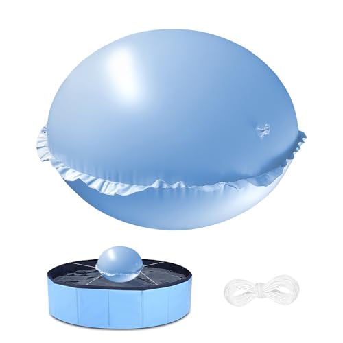 Afenau Cojín de Piscina Invierno, 120cm Cojín de Piscina para Invierno con Agujeros y Cuerda, 0,28 mm Cojín de Invierno, Cojín de Aire de Piscina para Cerramiento Piscina Protección, Redondo