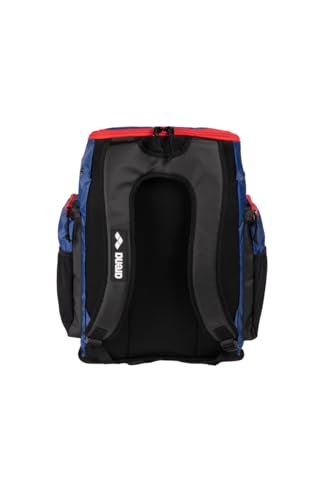 Image of ARENA Spiky III Backpack 45 Swimming Athlete Sports Gym Rucksack Large Training Gear Equipment Swim Bag for Men and Women, 45 Liters, Navy /Red /White