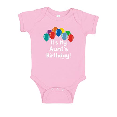 Baby Bodysuit for Birthday Aunt Gifts It's My Aunt's Birthday Party Apparel Bodysuit 6 Months Pink