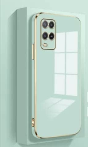 Image of Apurb Store for Oppo A54 Plating Square Gold Frame Phone Case Luxury Soft Silicone Back Cover (for Oppo A54, Mint Green)