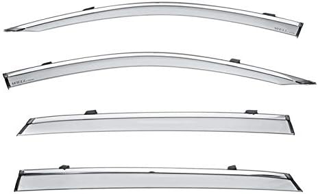 WellVisors Window Visors Wind Deflectors Compatible with BMW F39 X2 2018-2023 with Chrome Trim Rain Guards 3-847BM013