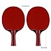 aqxreight Pingpong Paddle Ball Set 2 Pcs Table Tennis Bats 3 Pcs Balls Wood Rubber Soft Sponge Racket for Training Exercise Red Complete Set Contai Pingpong Paddle Ball SetTable Tennis
