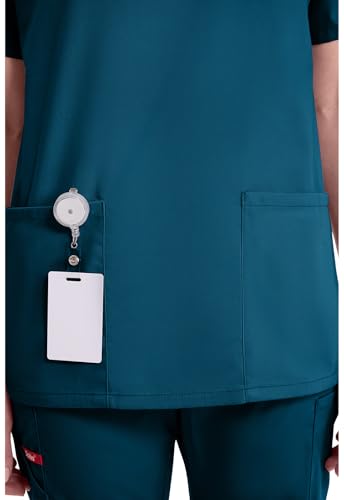 Image of Dickies Women's Jr. Fit V-Neck Scrub Top Multiple Patch Pockets