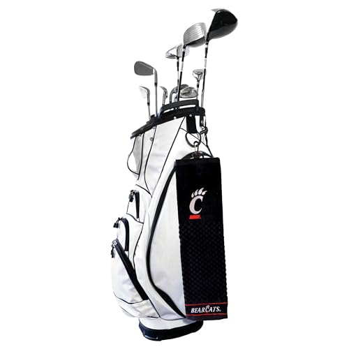 Image of Team Golf NCAA Cincinnati Bearcats Embroidered Golf Towel Embroidered Golf Towel, Checkered Scrubber Design, Embroidered Logo