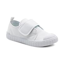 IMTY Canvas Pumps Touch Fasten Boys Girls Unisex Slip On Adjustable Strap School PE Sports Trainers