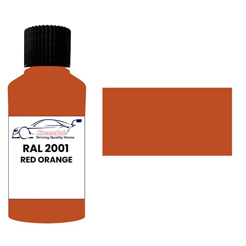 Xtremeauto RAL 2001 Red orange GLOSS TOUCH UP PAINT BRUSH REPAIR SCRATCH UPVC PVC METAL WOOD
