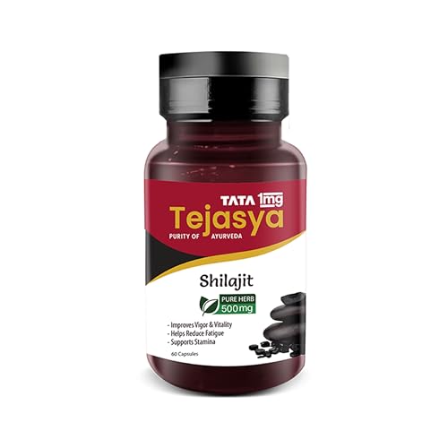 Image of Tata 1mg Tejasya Shilajit Capsule, Supports Strength,Stamina & Energy, Pack of 60 capsules