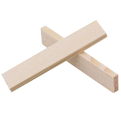 Homswitch 50Mm/1.97Inch Smooth Square Bamboo Wooden Block Sticks For Diy Crafts Carving Wood Model Building Pack Of 10 #TOP3