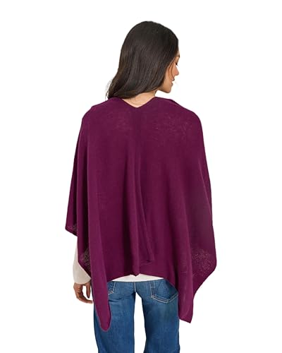 Image of CLAUDIA NICHOLE Womens 100% Cashmere Dress Topper - Cashmere Poncho Wrap