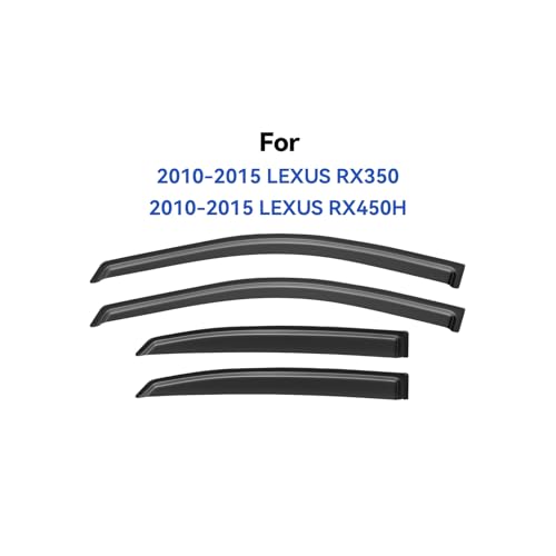 Image of Window Visors Rain Guards for 2010-2015 Lexus RX350, Out-Channel Window Vent Wind Deflectors Visors Shades for 10-15 Lexus RX450h