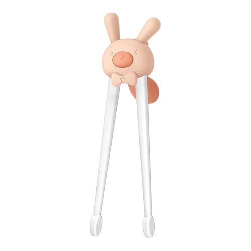 HEHW 子供用 お箸 子供向け初級トレーニング箸 練習箸 自動リバウンド 合谷位置 補助訓練 可愛い キッズ ベビー箸 食事 (ピンク)