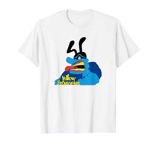 The Beatles - Yellow Submarine - Blue Meanie T-Shirt, Men, White, Medium