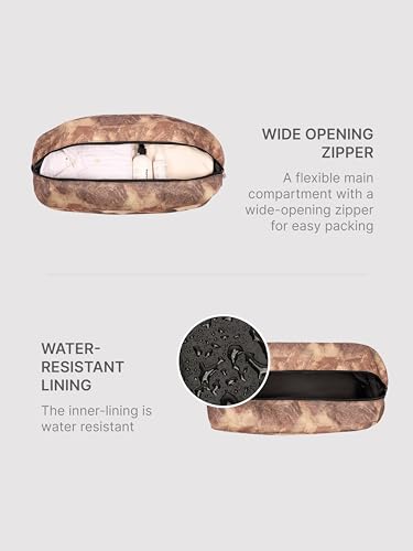 Image of ZOUK Collapsible Duffle Bag for Men and Women | Lightweight Foldable Travel Duffel Bag | Vegan Leather & Handcrafted Fabric | Water-Resistant Lining | 33L Weekend & Short Trip Bag | Gir Glades