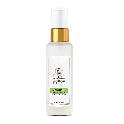 Image of CORE & PURE Jasmine Water 50 ML - For Matured & Dull Face | Mist /Spray Toner | Natural Essential Oil Hydrosol - (Pack of 2, 50ml)