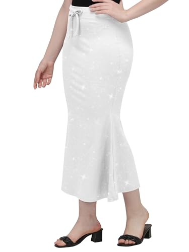 Image of Mehrang Stretchable Shimmer Saree Shapewear Petticoat for Women, Skirts for Women,Shape Wear Dress for Saree