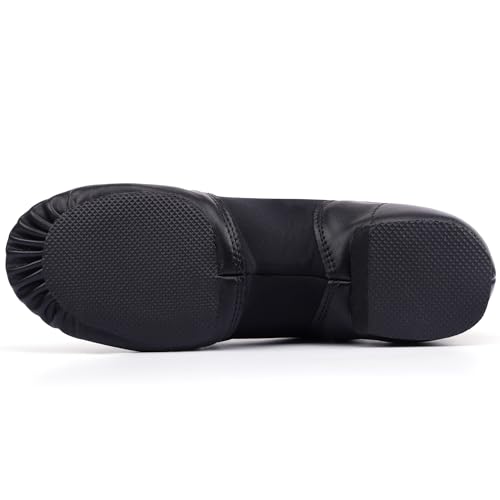 Linodes Unisex 006 PU Leather Upper Slip-on Jazz Shoe for Women and Men's Dance Shoes