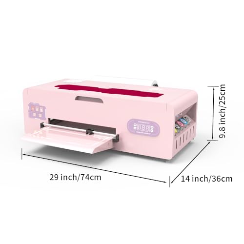 Image of A3 DTF Transfer Printer for T-Shirts, Built-in White Ink Circulation and Semi-Auto Cleaning System, Complete Set with Software, 5 x 250ml Ink, Transfer Film and Hot Melt Powder