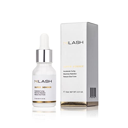 M LASH Super Bonder Eyelash Extensions Adhesive Sealant - Accelerate Curing, Maximize Retention, Reduce Glue Fume, Adds Elasticity to Adhesive 15ml