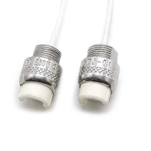 secador de pintura infrarrojos, Tenedor de lámpara de infrarrojos de onda corta Tubo de halógeno Tenedor de cerámica Alta temperatura Resistente a la temperatura Metal de cerámica Lámpara de tubo sola