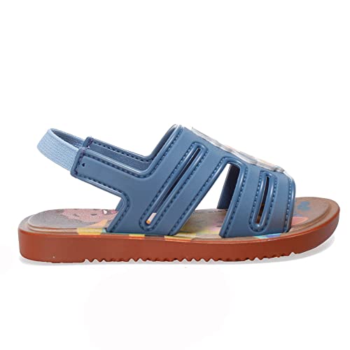 Mundo Bita Tambor Sandália, Bebê Meninos, Marrom/Azul, 20
