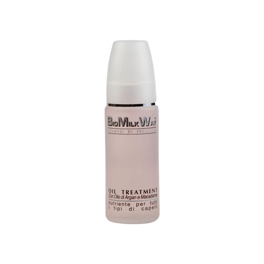 Bio Milk Way Oil Treatment Argan e Macadamia 100ml - Nutriente per Tutti i Tipi di Capelli, Districante e Anticrespo