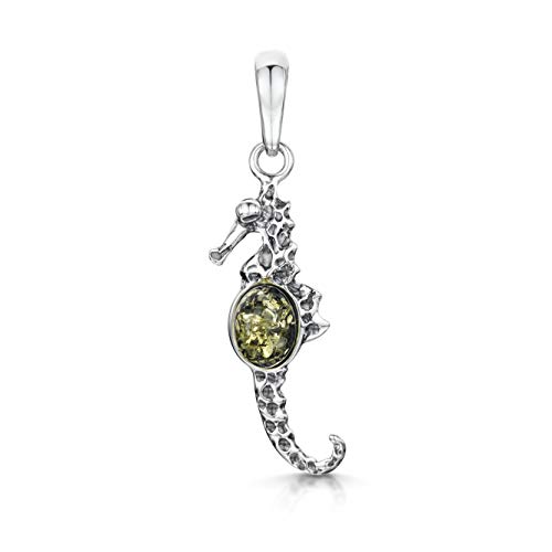 Preisvergleich Produktbild Amberta - 925 Sterling-Silber Sterling-Silber 925 Ovalschliff grün Ambre