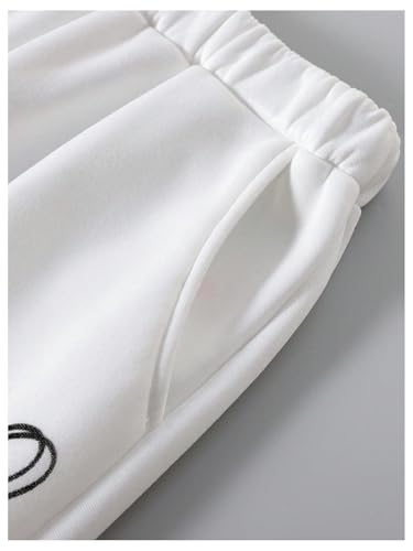 OYOANGLE Girl's Sweatpants 2 Pack Heart Graphic Print Elastic Waist Gym Athletic Jogger Pants with Pocket4