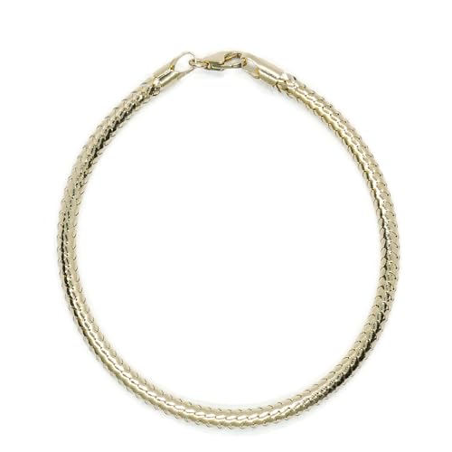Bracelet élastique en or 18k Never Say Never semi-rigide de 62 mm