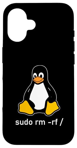 �^�b�N�XLinux�y���M��-sudorm-rf/�R���s���[�^�[�T�C�G���X�R���s���[�^�[ Tux Linux �X�}�z�P�[�X iPhone 16 �p