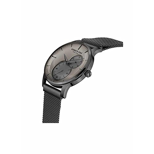 Image of Kenneth Cole Quartz Multifunction Grey Dial Grey Stainless Steel Strap Watch for Men - NEKCWGK2125201MN