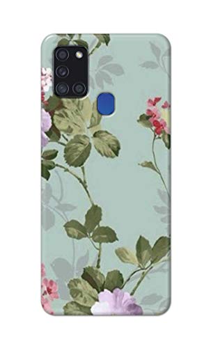 Image of Printed Hard Back Cover Case for Samsung Galaxy A21s Back Cover (Floral Painting) -702