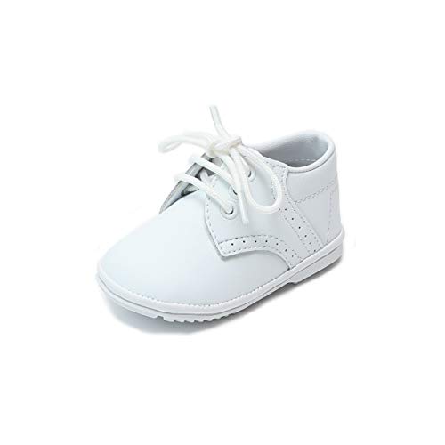 James Baby White Leather Lace Up Shoe