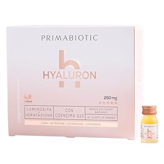 Acido Ialuronico da Bere - Primabiotic Hyaluron 250 mg | 30 Flaconcini da 30 ml (900 ml) | Integratore Liquido di Alta Qualità per la Bellezza e la Pelle del Viso | Vegano, Senza Glutine e Lattosio