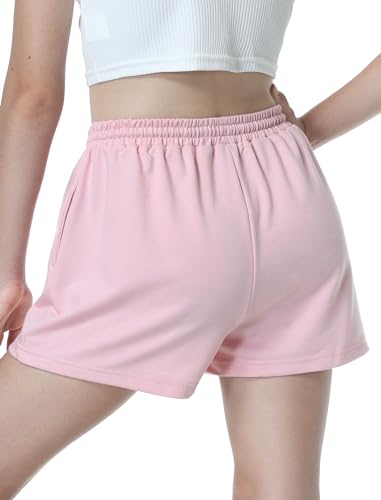 EXARUS 3 Pack Girls Plaid Shorts Sleep with Pockets Drawstring SweatShorts Elastic Waist Kids Wide Leg Summer3