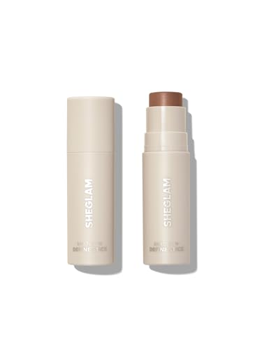 SHEGLAM Snatch 'n' Define Cream Contour Stick Long Lasting Highly Pigmented Sweat Proof Face Bronzer Makeup - Earthy Sepia