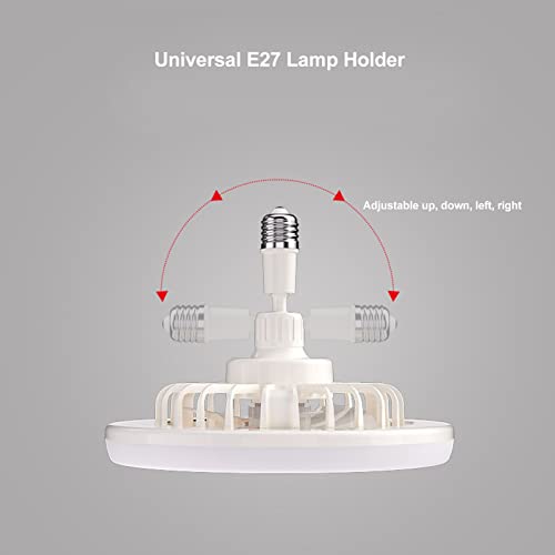 Ventilateur de plafond mini blanc avec lumière LED dimmable 30W - 5