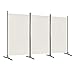 Produktbild AufuN Paravent Sichtschutz 260x180cm 3tlg. Stellwand Sichtschutzwand Verstellbar Trennwand Raumteiler für Büros, Balkon - Beige