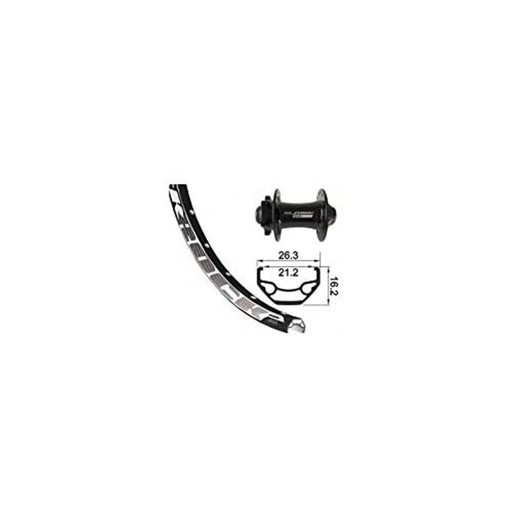 XLC Ruota anteriore Rodi Black Rock Disc Evo, 6 fori