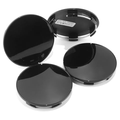 GTownWorks 2.6in Wheel Center Caps 66mm ABS Plastic Wheel Center Hubcaps 4Pcs Universal Center Cover Replacement Color: Glossy Black Cover